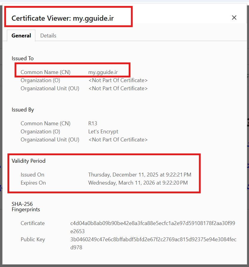 ssl certificate 3